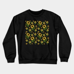 Sunflower Pattern Crewneck Sweatshirt